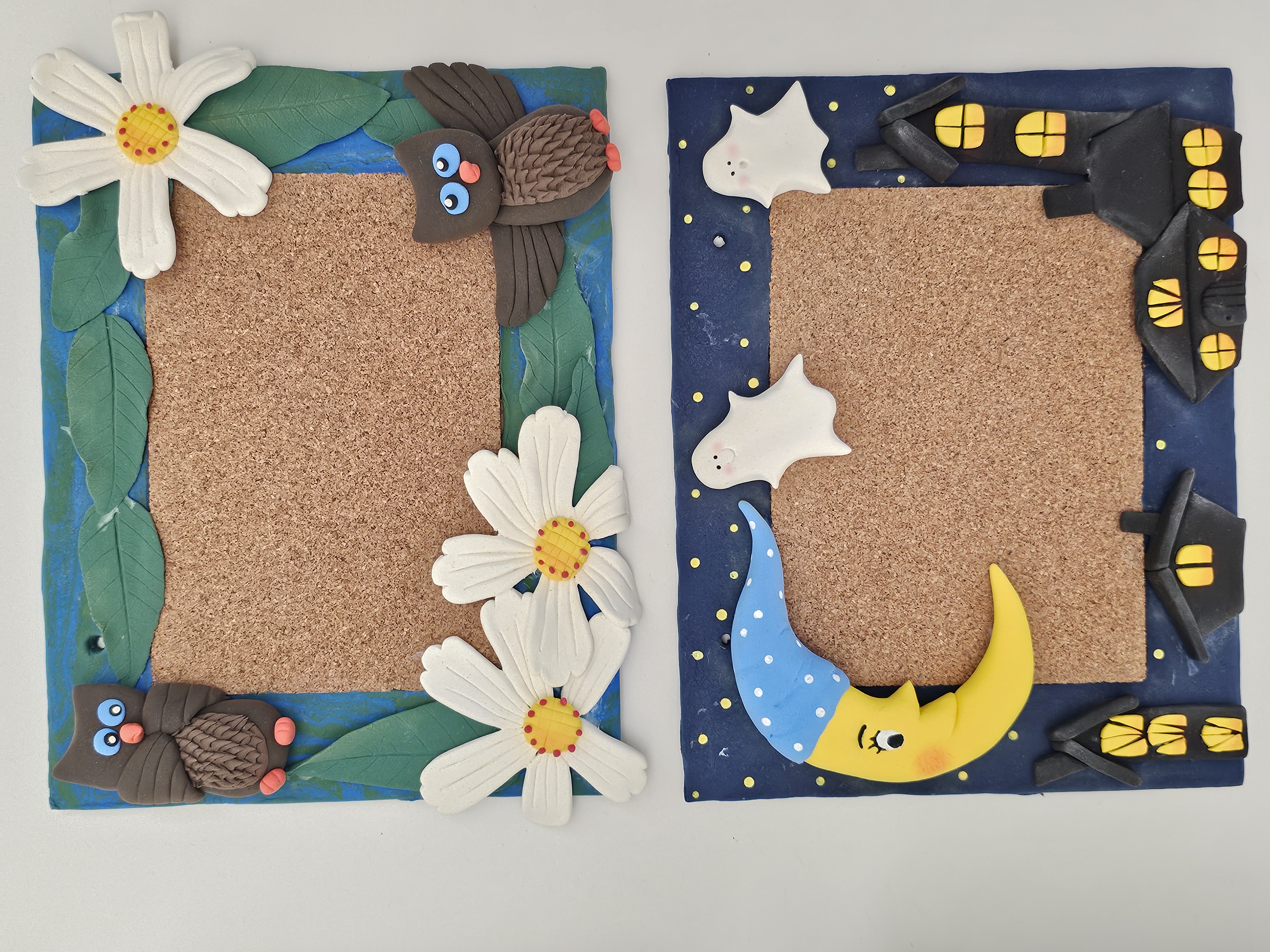 Owl and moon keepsake frames