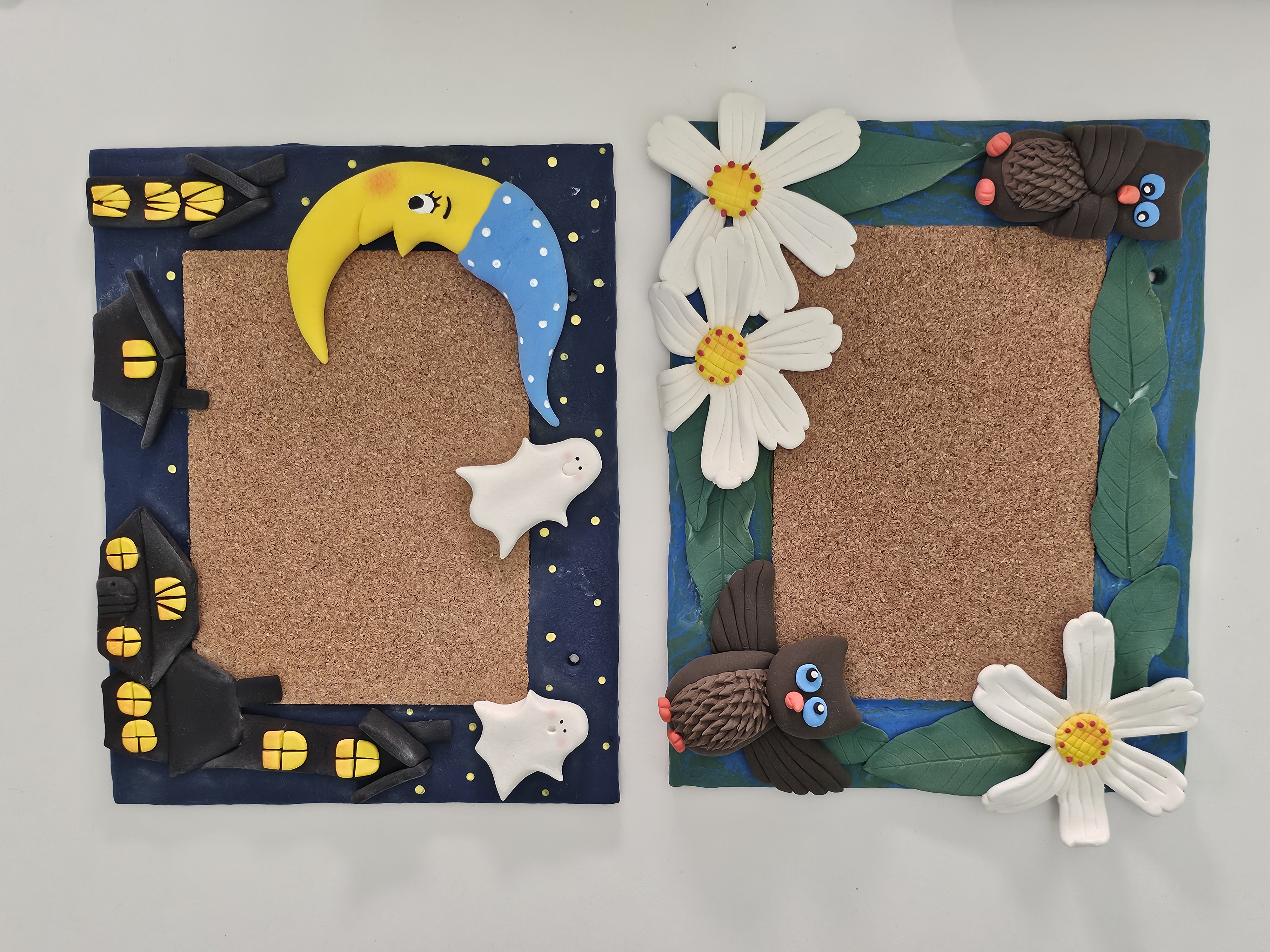 Moonlit village frames